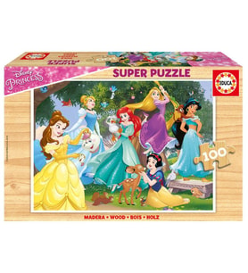 Educa 100 Parça Disney Princess Ahşap Puzzle - Kız Çocu