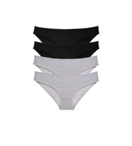 Mulvxbrf Brf02 4 Adet Süper Eko Set Likralı Kadın Slip Külot Siyah Gri (Mulvix)