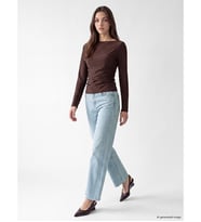LCW Modest İndigo Yüksek Bel Wideleg Kadın Jean Pantolon