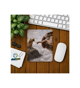 Tanrının Eli Kedili Baskılı Oyuncu Mousepad 0302