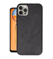 Newface Apple iPhone 15 Pro Max Kılıf Aras Deri Kapak - Siyah