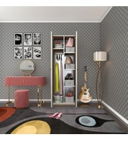 Kenzlife gardırop 2 kapılı kapaklı leylak crd 173*60*42 gardolap dolap ofis