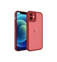 Apple iPhone 11 Uyumlu Kılıf Kamera Korumalı Transparan Zore Post Kapak (Kırmızı)