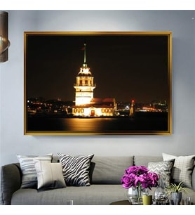 Altın Çerçeveli dekoratif tablo a857 (Gold)