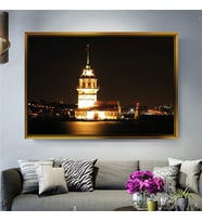 Altın Çerçeveli dekoratif tablo a857 (Gold)