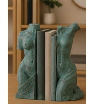 2'li Nü Roma Heykeli Kitap Tutucu Kitaplık Dekoru Book Nook