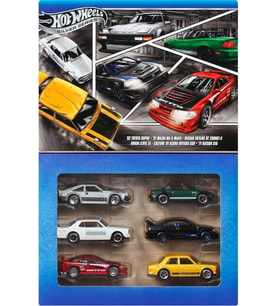 Hot Wheels 1:64 Ölçekli Metal Oyuncak Arabalar, Özel Süslemelere Sahip 6'Lı Japon Aracı Seti (Stille (Çok Renkli)