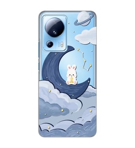 Xiaomi Mi 13 Lite Uyumlu Sevimli Ayıcık Desenli Şeffaf Telefon Kılıfı