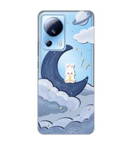 Xiaomi Mi 13 Lite Uyumlu Sevimli Ayıcık Desenli Şeffaf Telefon Kılıfı