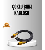 Northcity 4’ü 1 Arada Örgülü Hızlı Şarj Kablosu USB-C USB-A - 65W Güçlü ve Dayanıklı Çoklu Şarj