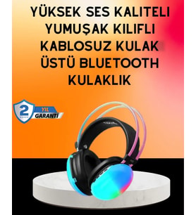 IPX4 Suya Dayanıklı Kablosuz Kulak Üstü Gaming Kulaklık