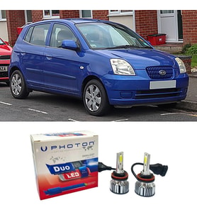 Kia Picanto Led Xenon Uzun + Kısa Far Ampulü H4 Duo Yeni Seri Beyaz