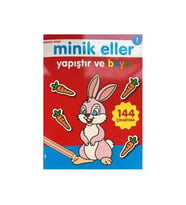 Minik Eller Yapıştır ve Boya Kırmızı Kitap 0-6 Yaş Yayınları