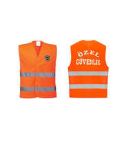 Özel Güvenlik Yazılı İkaz Yeleği Reflektörlü