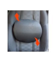 Oval Bel Yastığı Araç Koltuk Sandalye Bel Minderi Bel Desteği (Siyah)