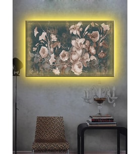 Led Işıklı Sanatsal Çiçek Tablo