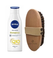 Ozzy Store Organik Doğal At Kılı Banyo Fırçası ve NIVEA Sıkılaştırıcı Vücut Losyonu 250 ml.