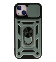 Durukar® iPhone 13 Kılıf Pars Lens Yüzüklü Silikon - Yeşil