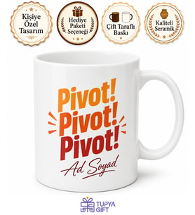 Pivot Baskılı Kupa Bardak Pivot Dizisi Hediye Özel Tasarım Porselen Mug