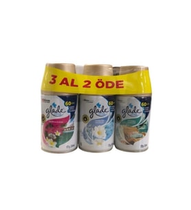 Otomatik Sprey Oda Kokusu Yedek Tropikal Floral+ Temizliğin Ferahlığı+ Okyanus Sessizliği 3 X 269 Ml