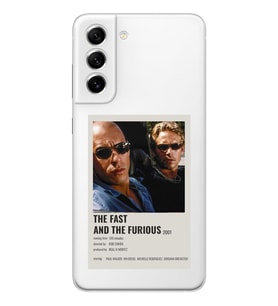 Samsung Galaxy S22 Uyumlu Hızlı ve Öfkeli Minimalist Poster Desenli Şeffaf Telefon Kılıfı
