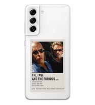 Samsung Galaxy S22 Uyumlu Hızlı ve Öfkeli Minimalist Poster Desenli Şeffaf Telefon Kılıfı