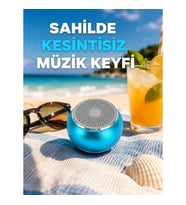 Mey İthalat® Taşınabilir Mini Bluetooth Hoparlör 9m Menzil Dahili Mikrofon Yeni Nesil