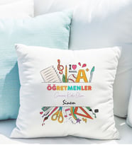 Öğretmenler Günü Tasarımlı Yastık Kişiye Özel