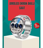 Metal Gövdeli AMOLED Akıllı Saat – Kan Oksijen, Nabız ve Arama Fonksiyonlu