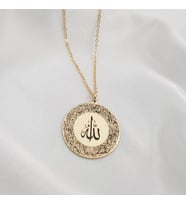 Kişiye Özel 925 Ayar Gümüş Allah Kolye