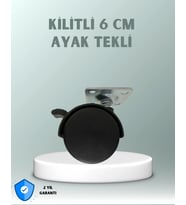 Zemin Korumalı 6 Cm Kilitli Döner Ayak