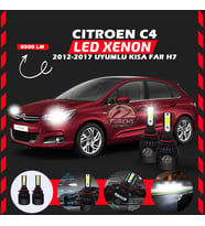Citroen C4 2012-2017 Kısa Far Uyumlu Şimşek Etkili Led Xenon Light Series H7