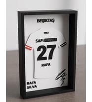 Rafa Silva 27 Numaralı Özel Tasarım 3D Kabartmalı Futbol Dekoratif Tablo