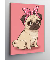 Kanvas Tablo Sevimli Pug Köpek