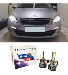 Peugeot 308 Led Xenon Kısa Far Ampulü H7 Mono Yeni Seri Beyaz