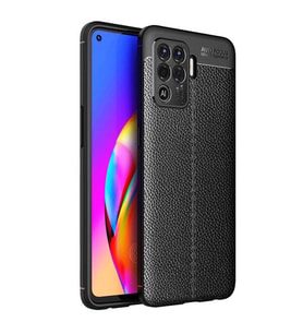 Oppo Reno 5 Lite Kılıf Esnek Pu-Deri Leather-Pu Serisi Protected Case (Siyah)