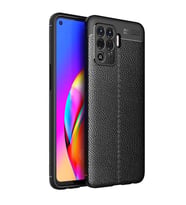Oppo Reno 5 Lite Kılıf Esnek Pu-Deri Leather-Pu Serisi Protected Case (Siyah)