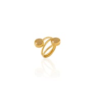 Kadir Jewellery 22 Ayar Altın Kaplama Zirkon Taşlı Ayarlanabilir Renkli Taşlı Yüzük