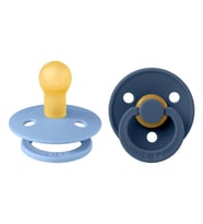 Bibs Colour İkili Kauçuk Emzik-Sky Blue/Steel Blue 6-18 Ay