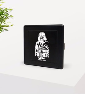 BK Gift Kişiye Özel Babalar Günü Tasarımlı Siyah Metal Sigara Tabakası-1
