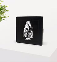 BK Gift Kişiye Özel Babalar Günü Tasarımlı Siyah Metal Sigara Tabakası-1