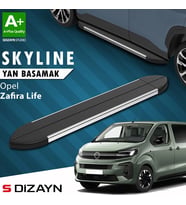 S-Dizayn Opel Zafira Life Skyline Krom Yan Basamak 213 Cm 2020 Üzeri A+ Kalite