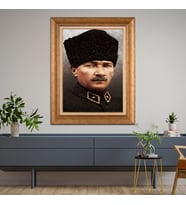 Altın Varaklı Paspartulu Çerçeveli Tablo rv1315