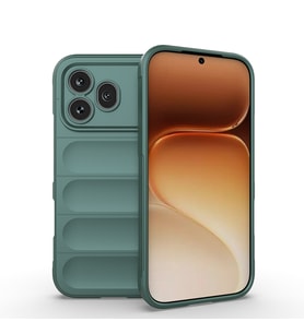 Lexroo Honor 600 Pro 5G Kılıf Esnek TPU Oyuklu Arka Yüzey Tasarımlı Etnik Silikon Kılıf - Koyu Yeşil