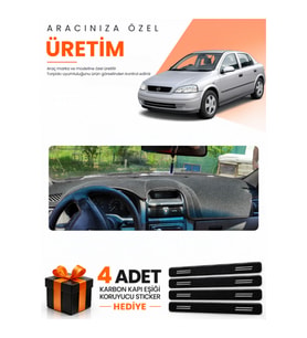 OPEL ASTRA G (1998-2008) Uyumlu Torpido Koruma Örtüsü Oto Kılıfı - Siyah