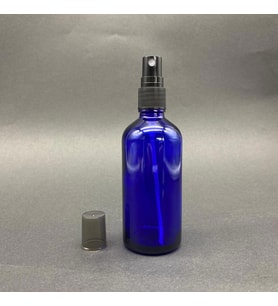 100 ml Cam Şişe Spreyli , 100 cc Siyah Spreyli Mavi Cam Şişe  x 6 Adet