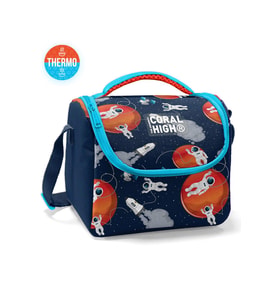 Coral High Kids Lacivert Mavi Astronot Desenli Thermo Beslenme çantası 11893