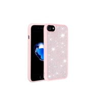 Apple iPhone 8 Uyumlu Kılıf Parlak Taşlı Tasarım Zore Ston Kapak (Pembe)