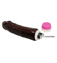 River World Siyahi Titreşimi Olan 18 cm'lik Vibratör Realistik Pe nis Dildo