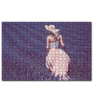 Cakapuzzle Lavanta Tarlasında Yürüyen Şapkalı Kadın  Puzzle Yapboz MDF (Ahşap) (120 Parça)